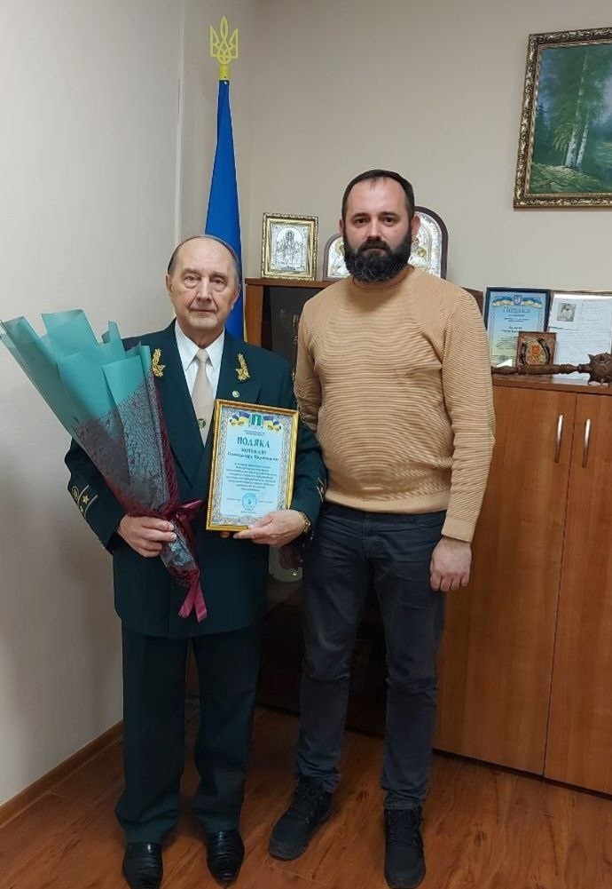Міський голова Сергій Ананко та голова Сміли 1990-1998 років Олександр Котькало.